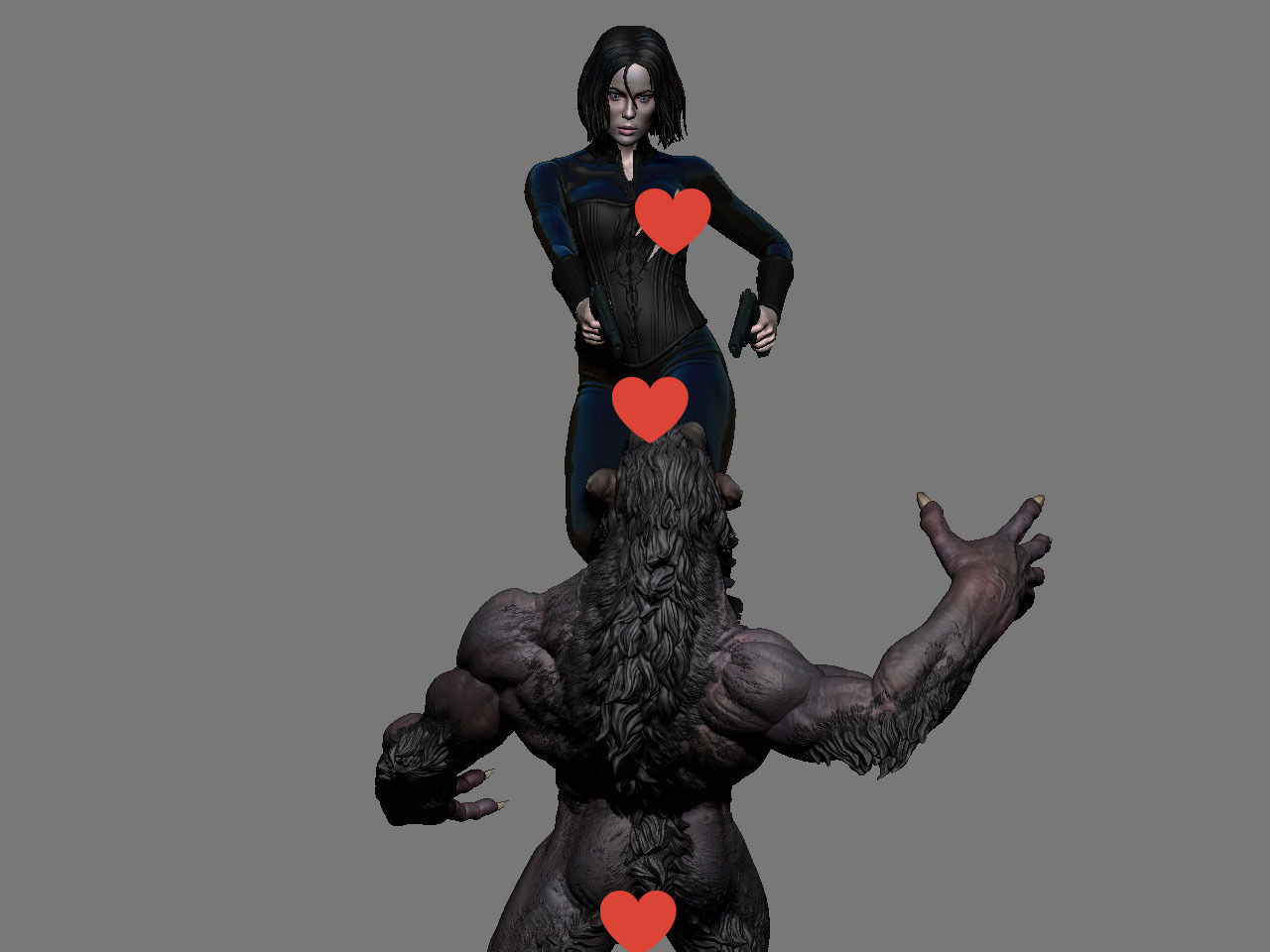 Selene vs Lycan NSFW 3D print model_30