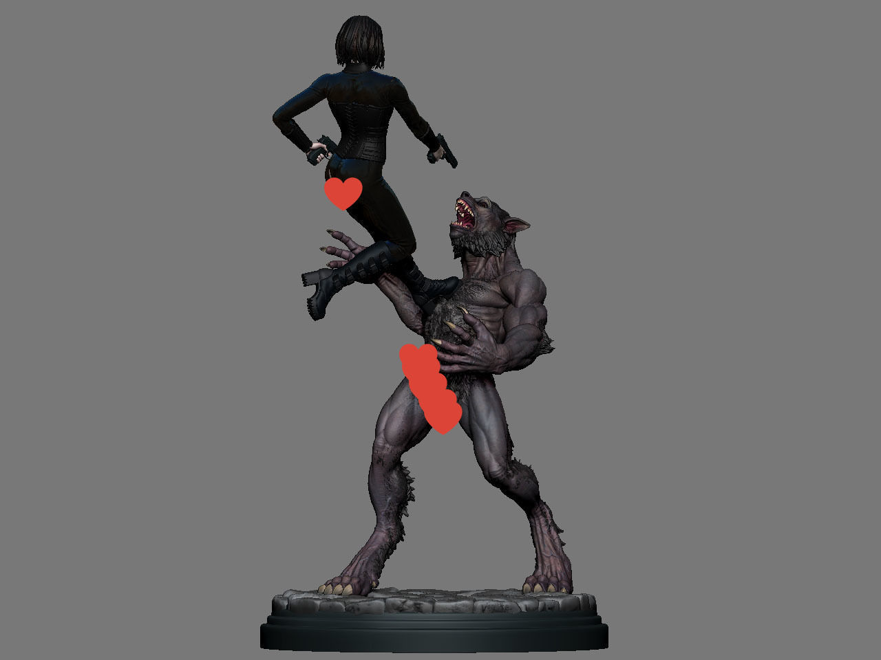 Selene vs Lycan NSFW 3D print model_18