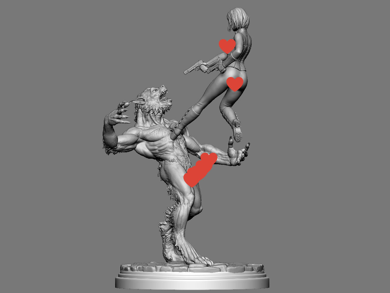 Selene vs Lycan NSFW 3D print model_5