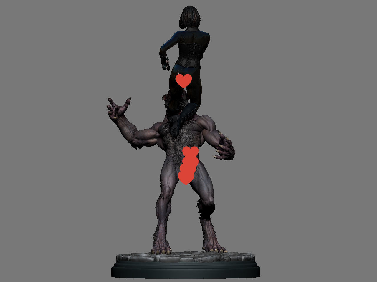 Selene vs Lycan NSFW 3D print model_20
