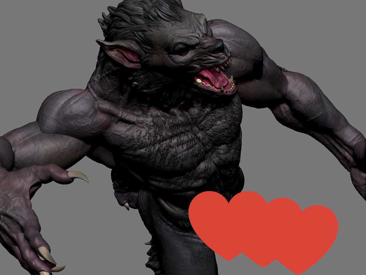 Selene vs Lycan NSFW 3D print model_54