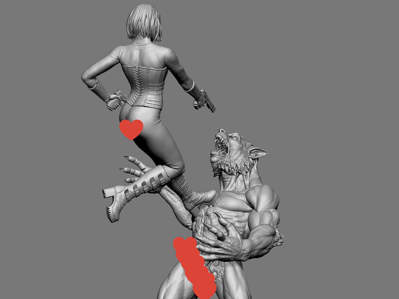 Selene vs Lycan NSFW 3D print model_37