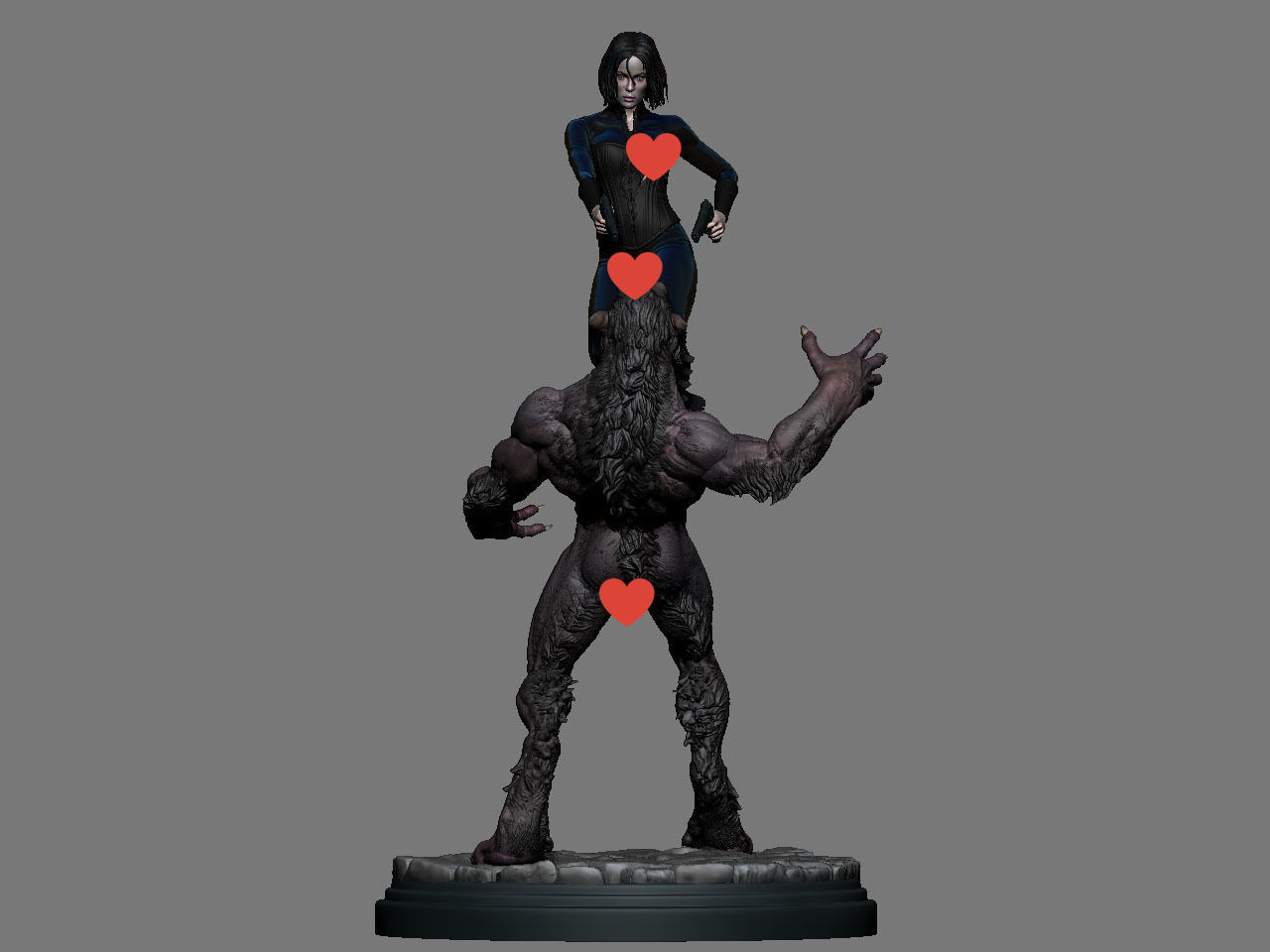 Selene vs Lycan NSFW 3D print model_12