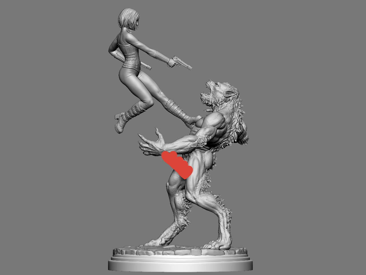 Selene vs Lycan NSFW 3D print model_17