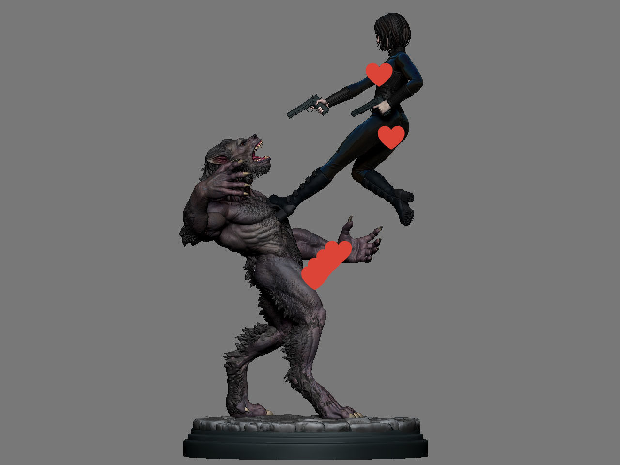 Selene vs Lycan NSFW 3D print model_6