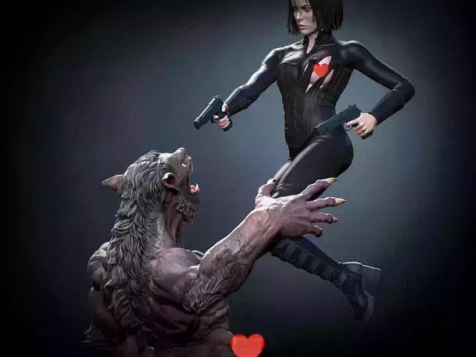 Selene vs Lycan NSFW 3D print model