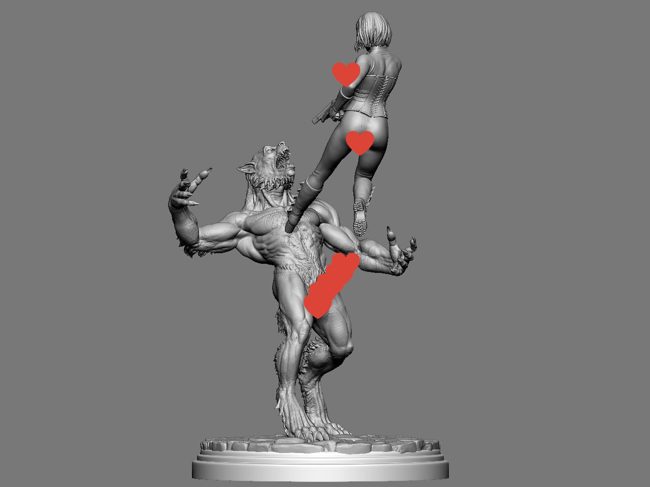 Selene vs Lycan NSFW 3D print model_3