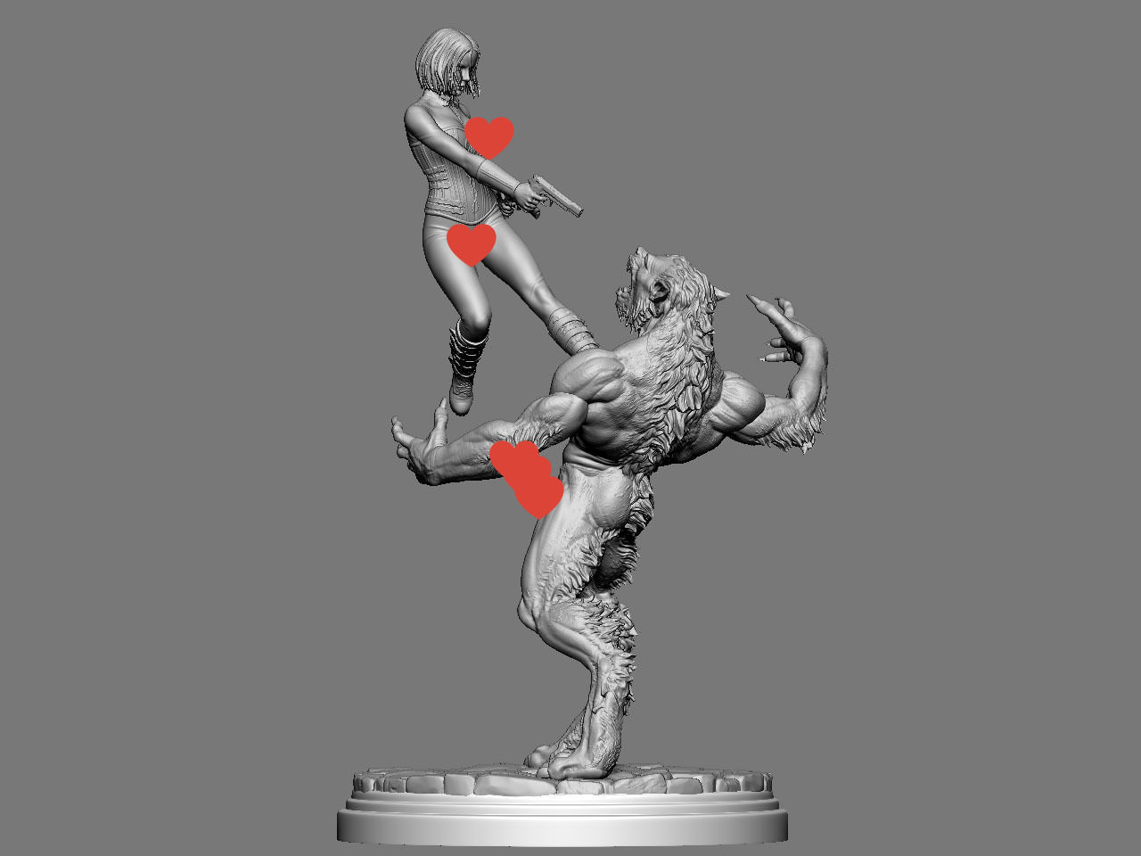 Selene vs Lycan NSFW 3D print model_15