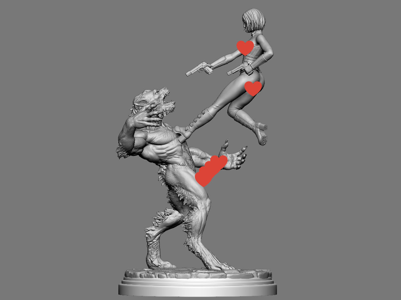 Selene vs Lycan NSFW 3D print model_7