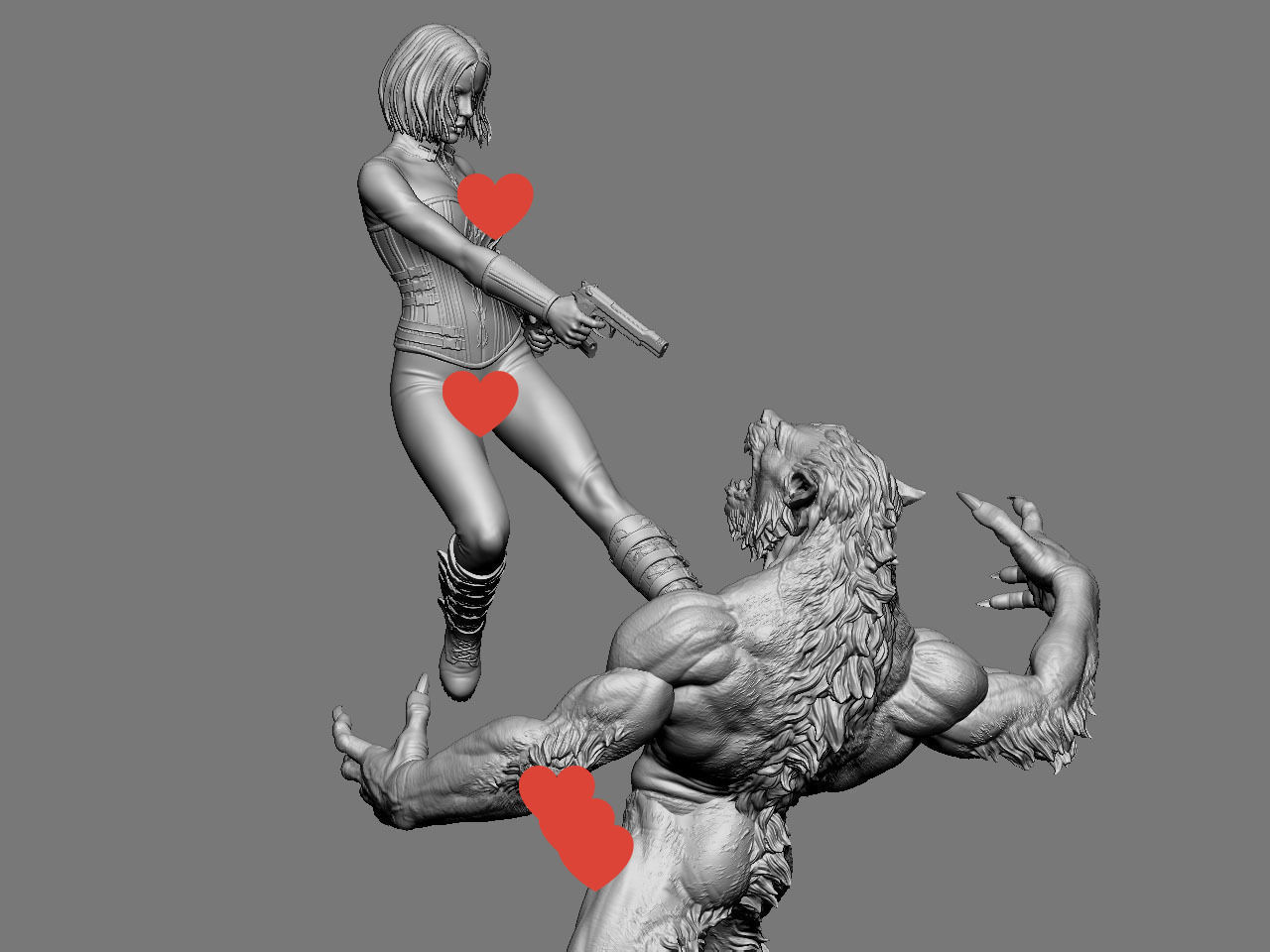 Selene vs Lycan NSFW 3D print model_33