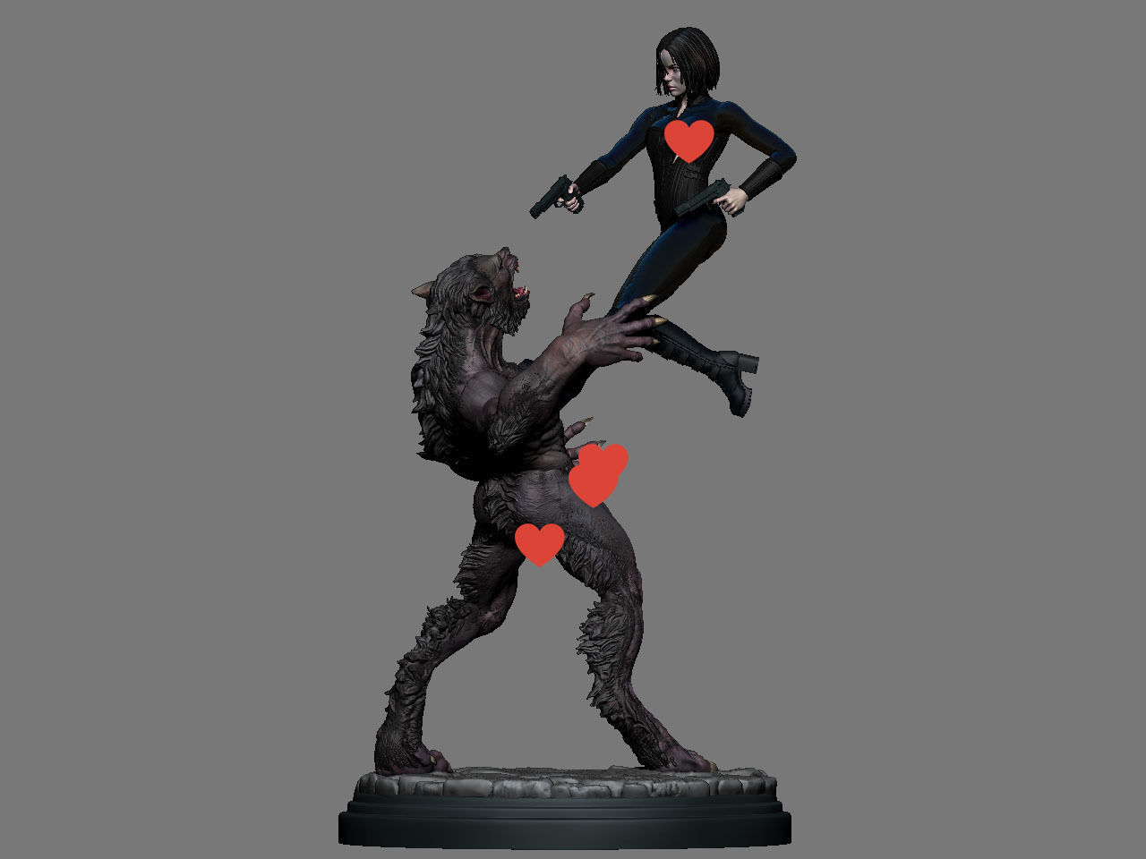 Selene vs Lycan NSFW 3D print model_8