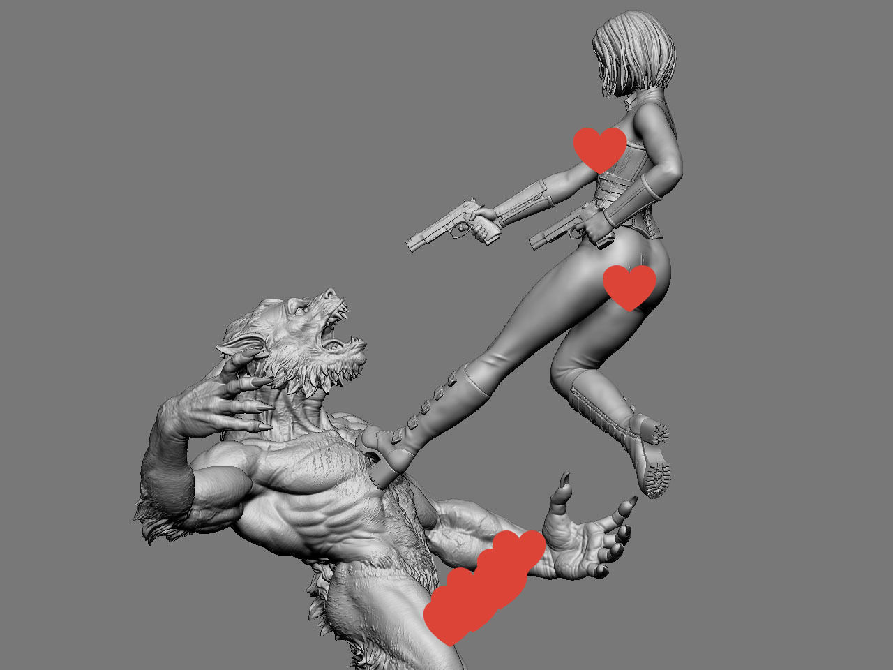 Selene vs Lycan NSFW 3D print model_25