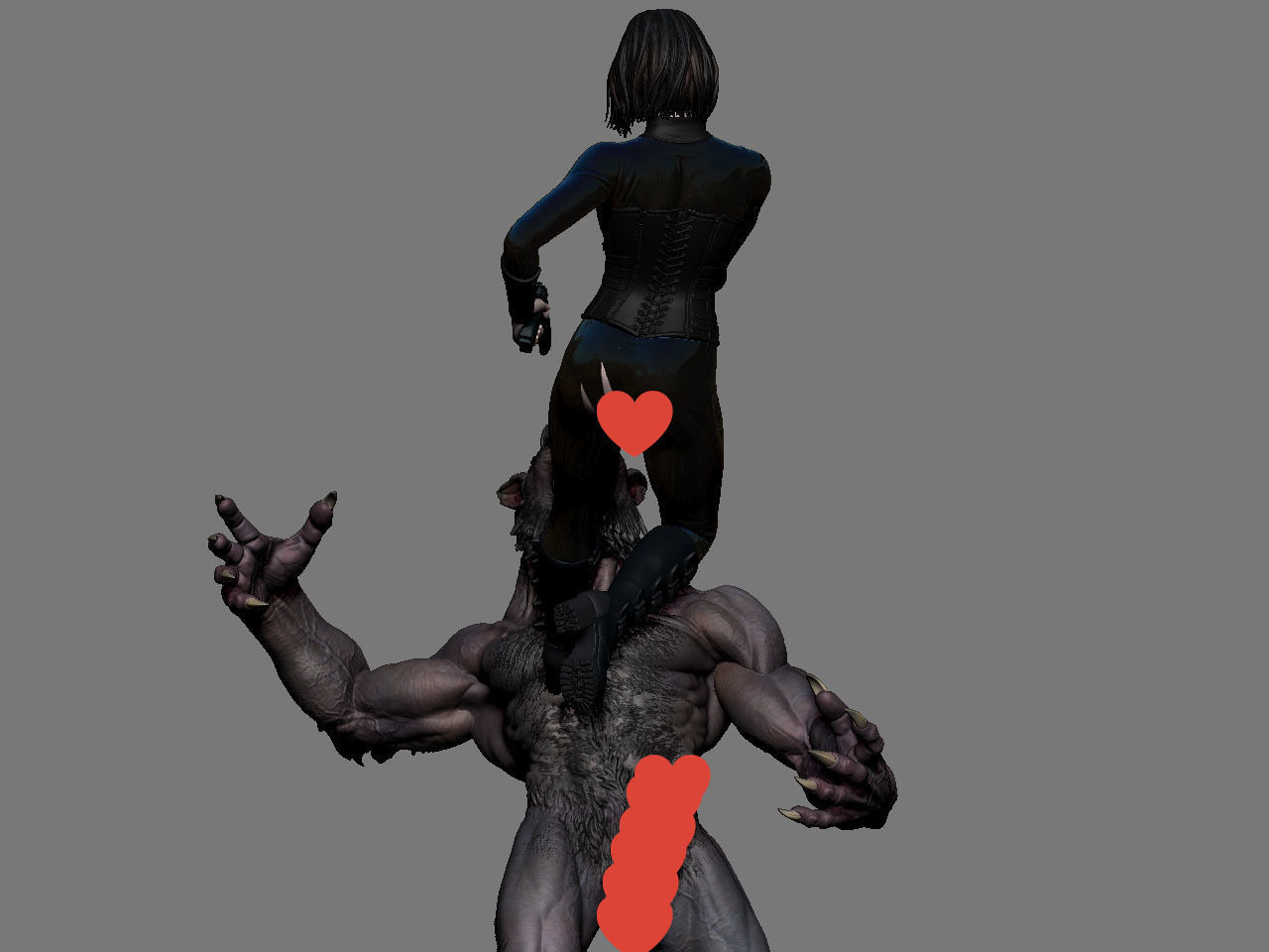 Selene vs Lycan NSFW 3D print model_38