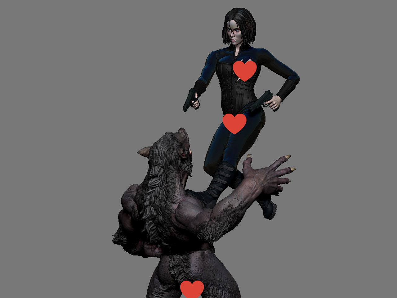 Selene vs Lycan NSFW 3D print model_28