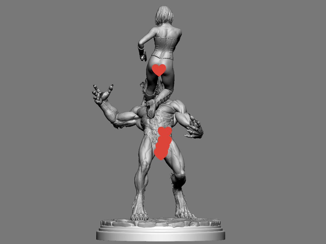 Selene vs Lycan NSFW 3D print model_21