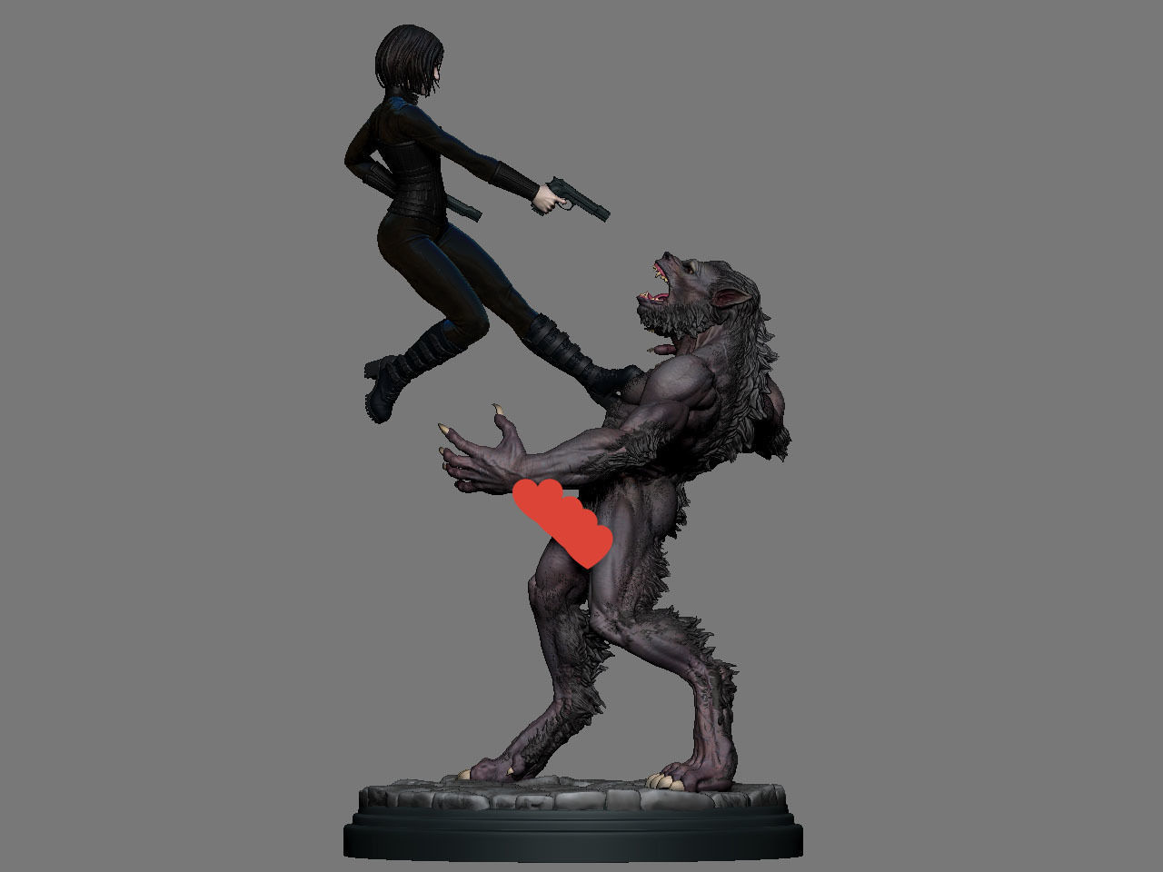 Selene vs Lycan NSFW 3D print model_16
