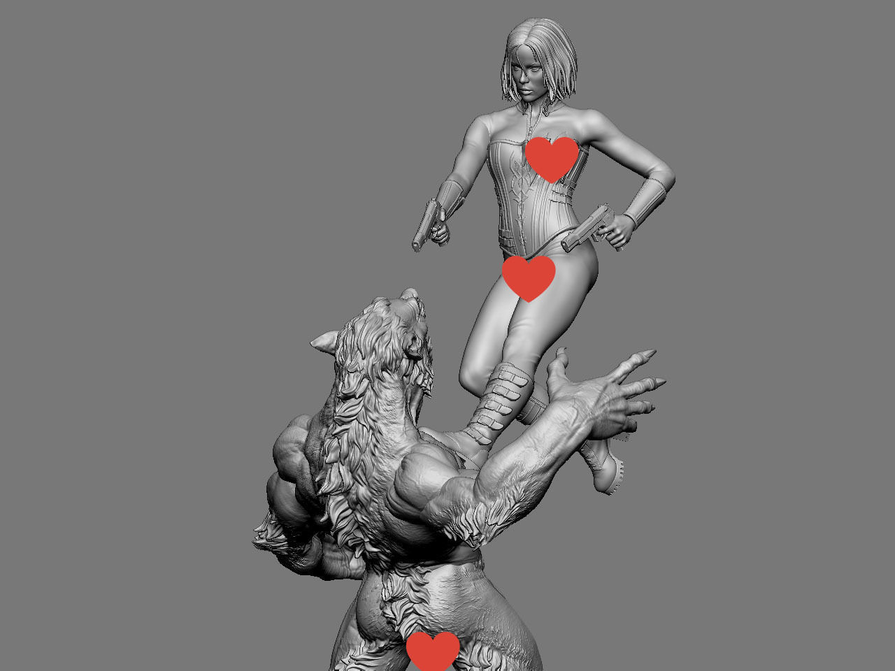 Selene vs Lycan NSFW 3D print model_29