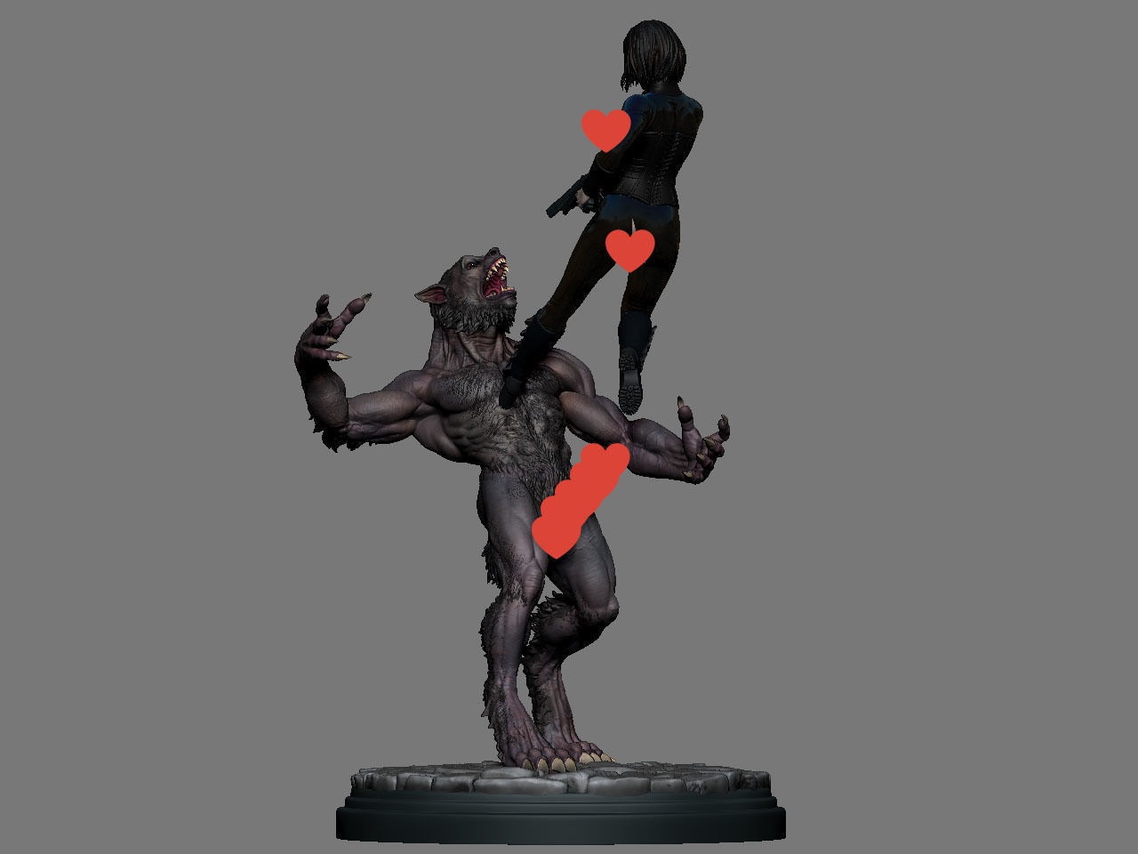 Selene vs Lycan NSFW 3D print model_2