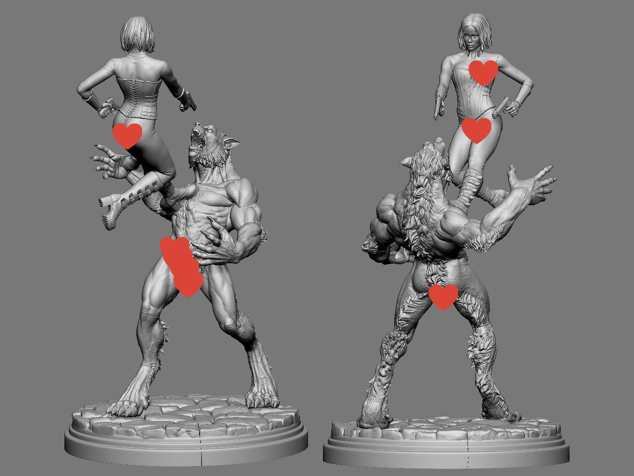 Selene vs Lycan NSFW 3D print model_62