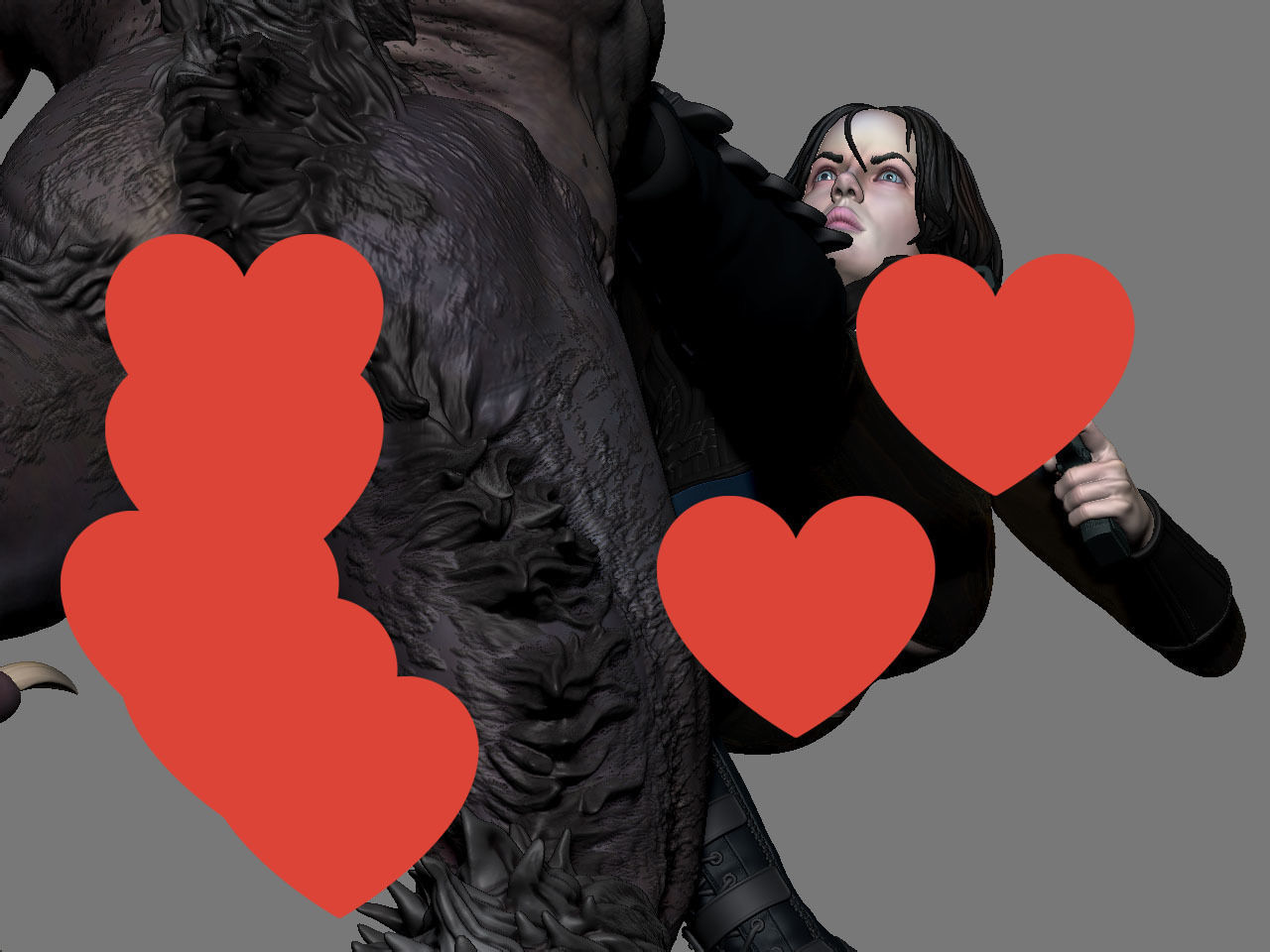 Selene vs Lycan NSFW 3D print model_58