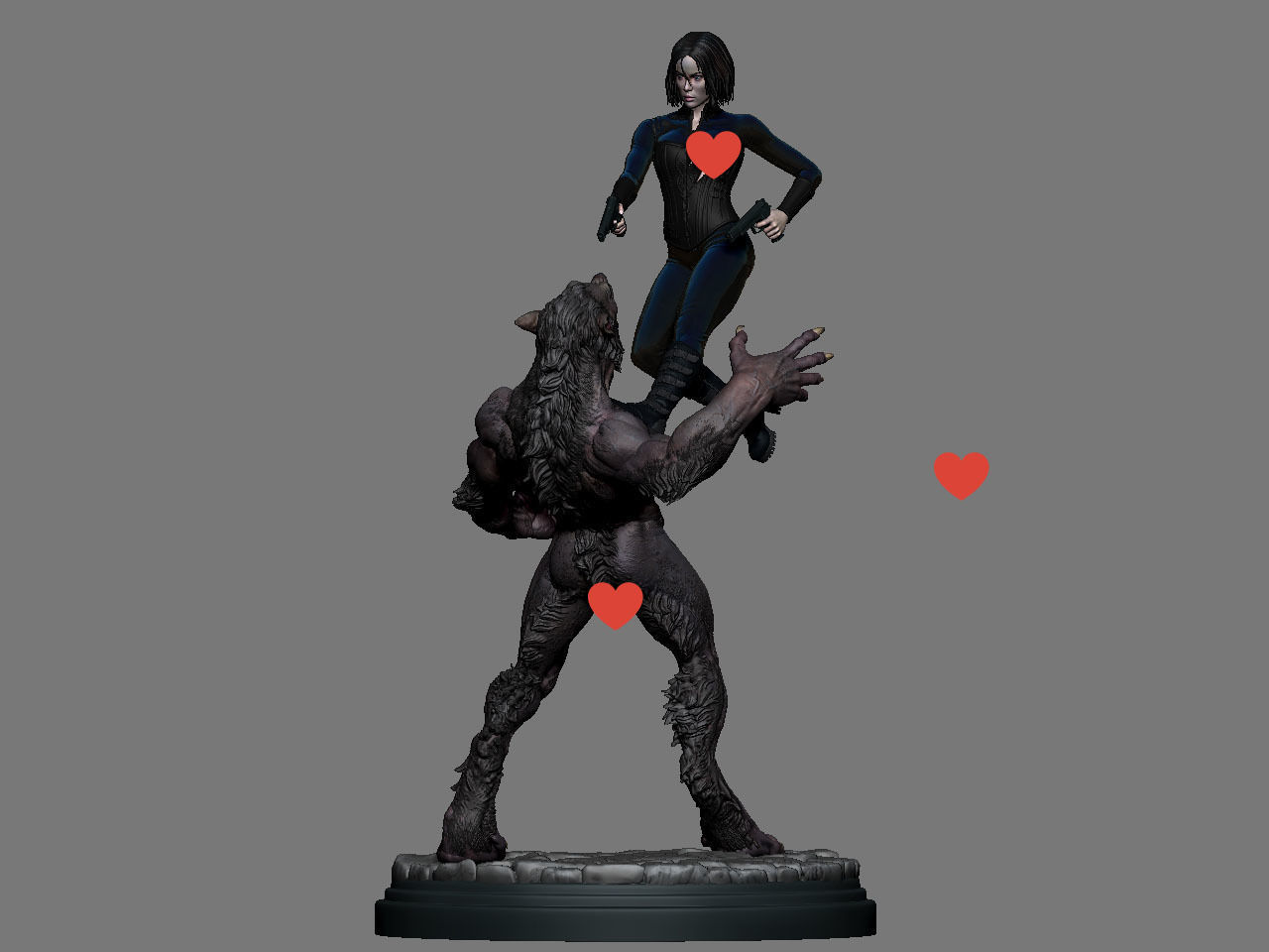 Selene vs Lycan NSFW 3D print model_10