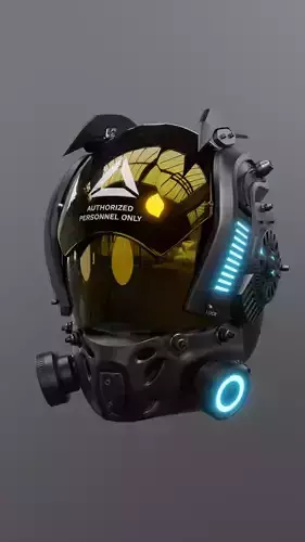 Cyber Helmet 3D model