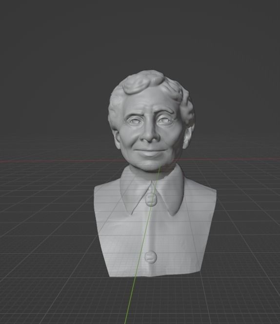 Helen Keller 3D print model_12