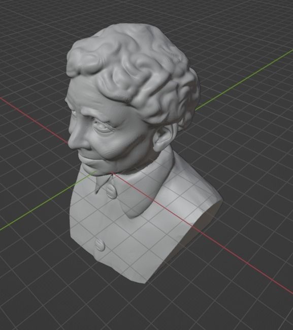 Helen Keller 3D print model_13