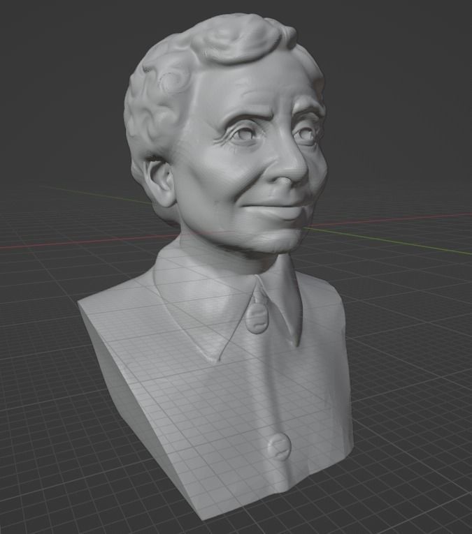 Helen Keller 3D print model_17