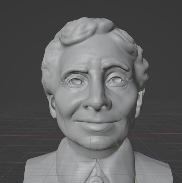 Helen Keller 3D print model_7