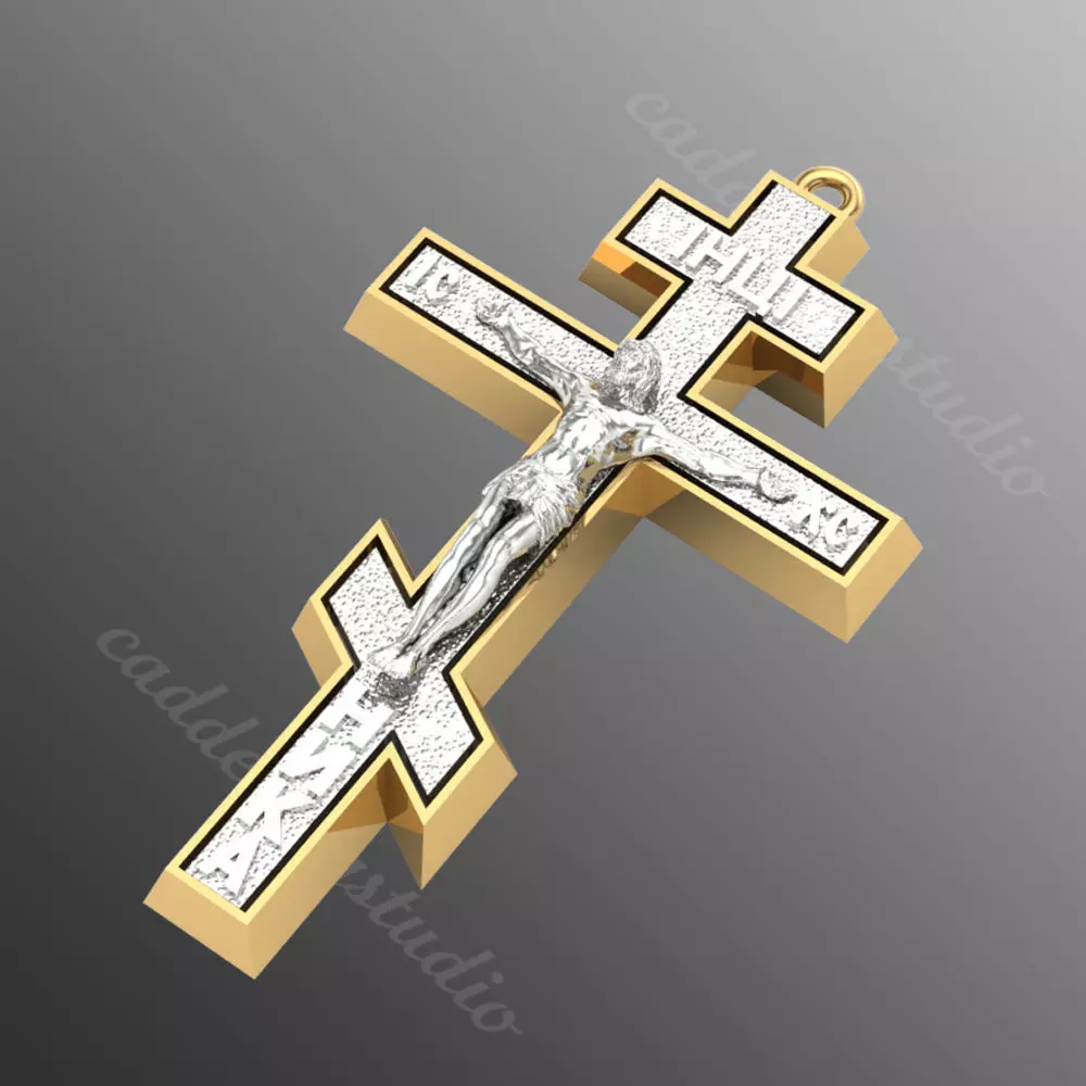 Pendant cross61 3D print model_0