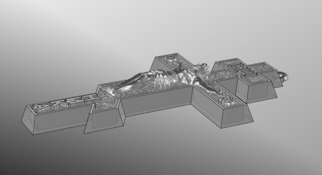 Pendant cross61 3D print model_21