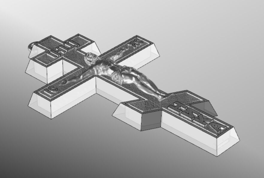 Pendant cross61 3D print model_18