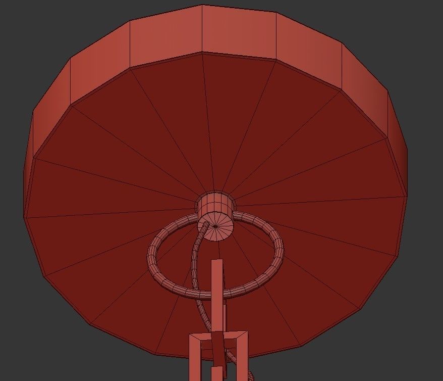 Benedict modern brass chandelier with glass balls 3D model_3