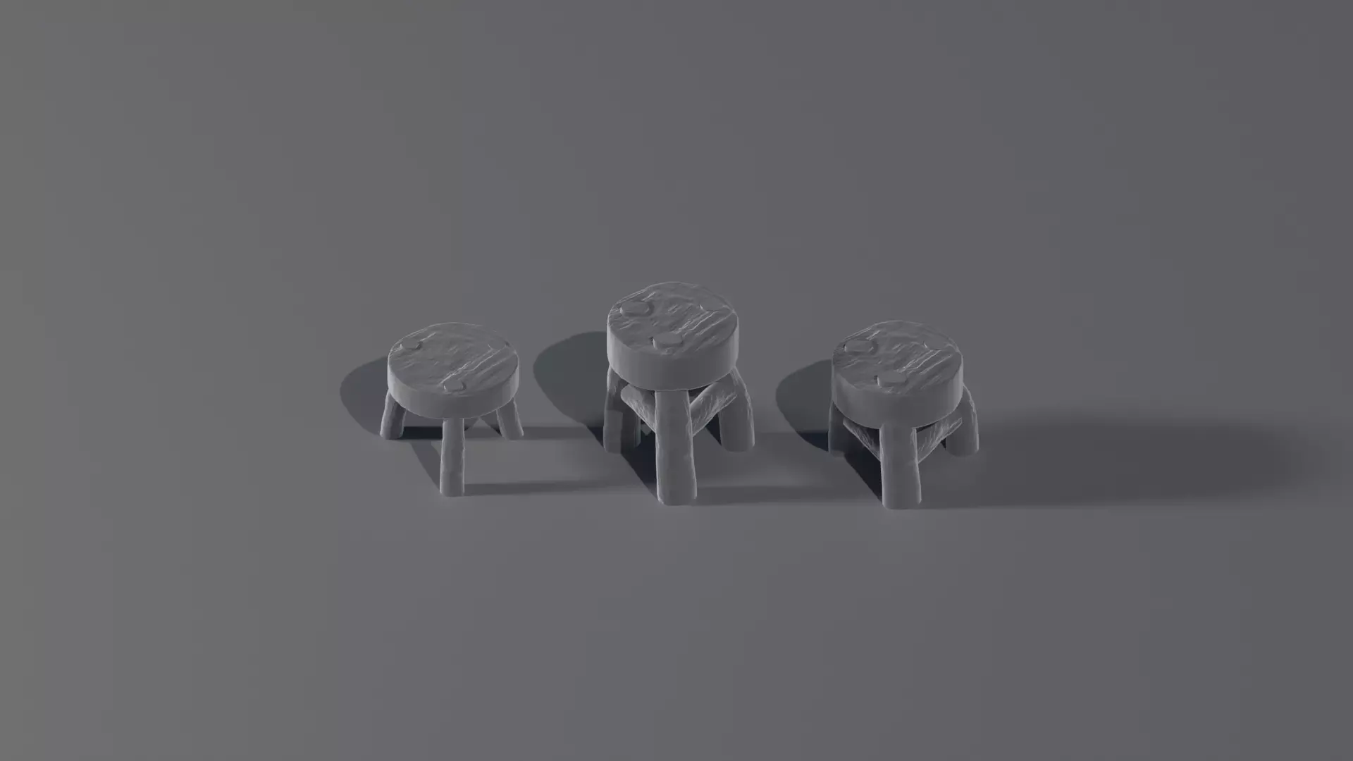 Fantasy medieval tavern stools 3d printable - Tabletop 3D print model