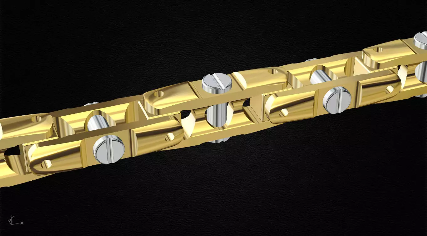 Chain link 3D print model_0