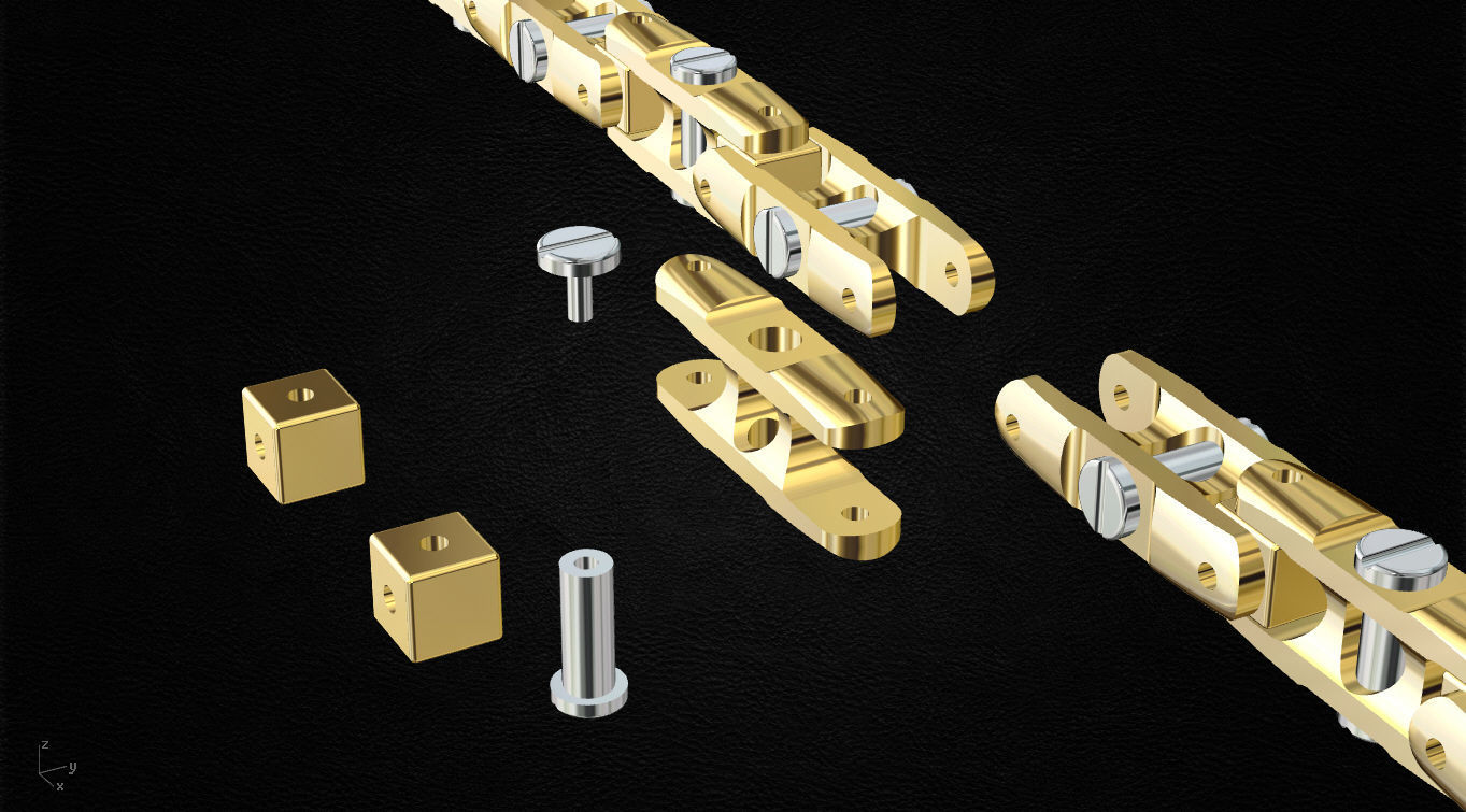 Chain link 3D print model_3