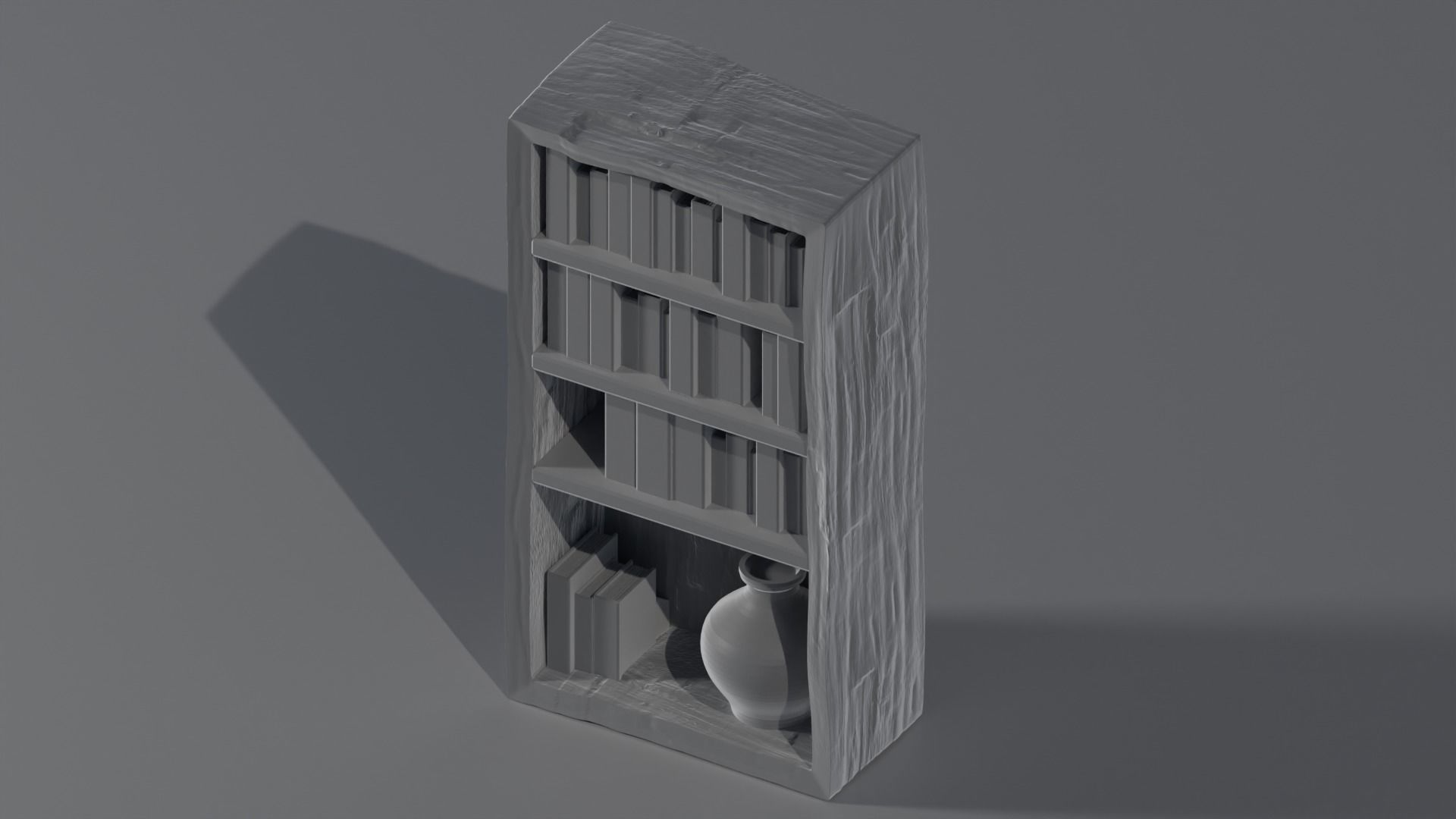 4 book shelfs miniature 3d printable - Tabletop 3D model 3D printable | CGTrader