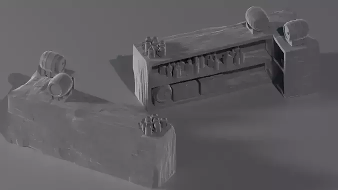 Fantasy medieval tavern bar miniature 3d printable - Tabletop