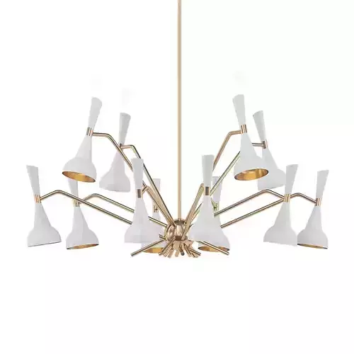 The Hallard gold chandelier with brass accents