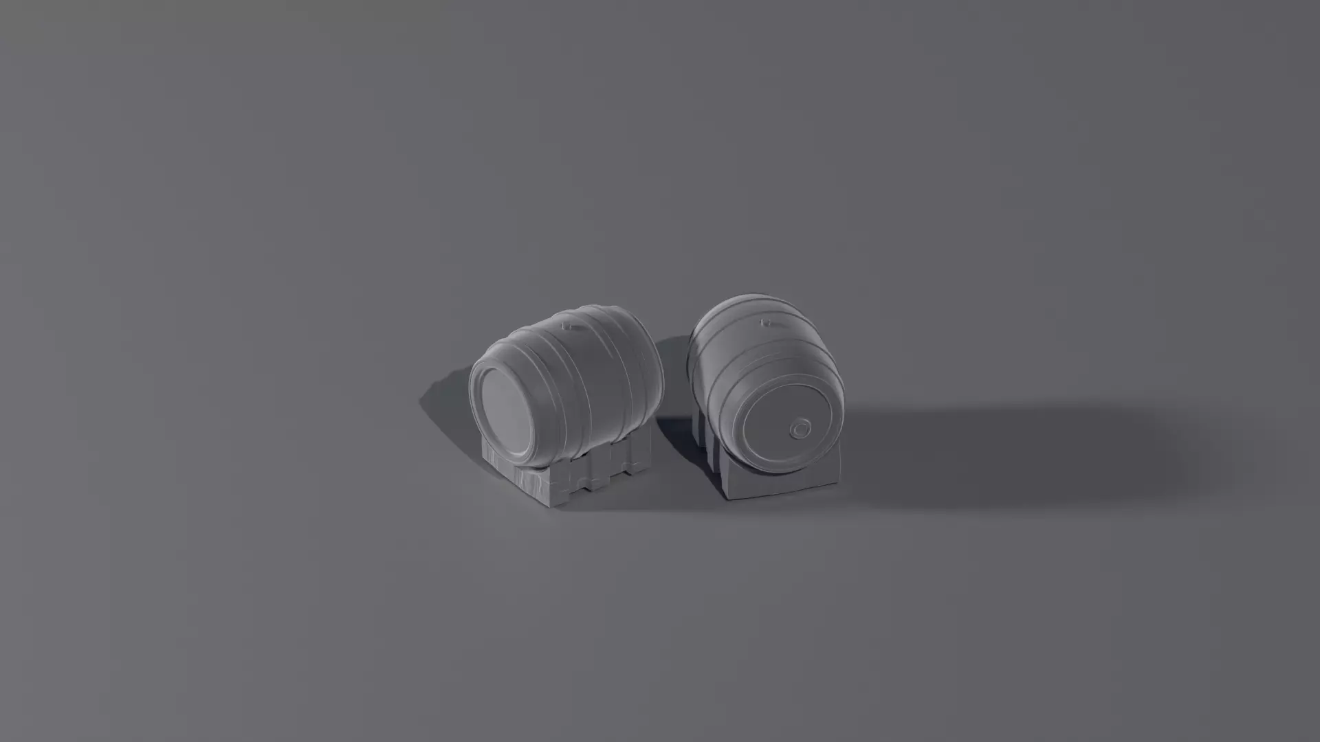 Wooden barrel 3d printable - Tabletop 3D print model_0