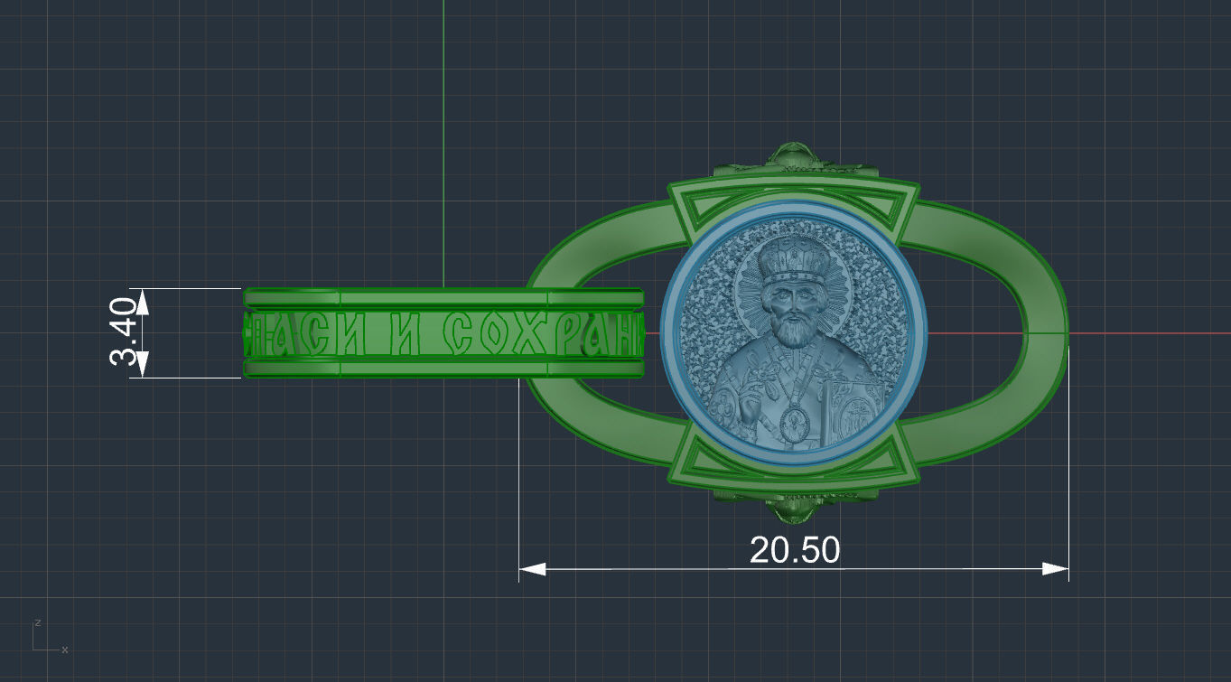 Chain link 3D print model_8