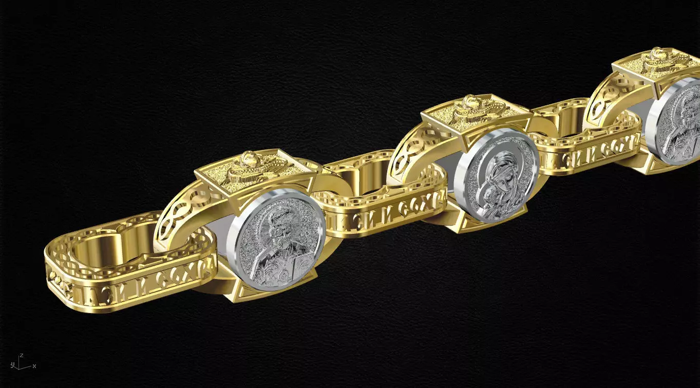 Chain link 3D print model_0