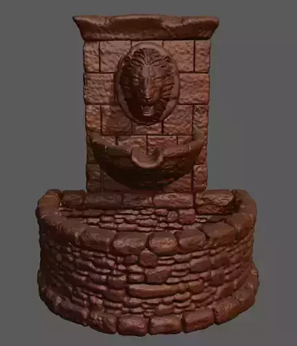 Lion Statue Working Fountain 3D Print
