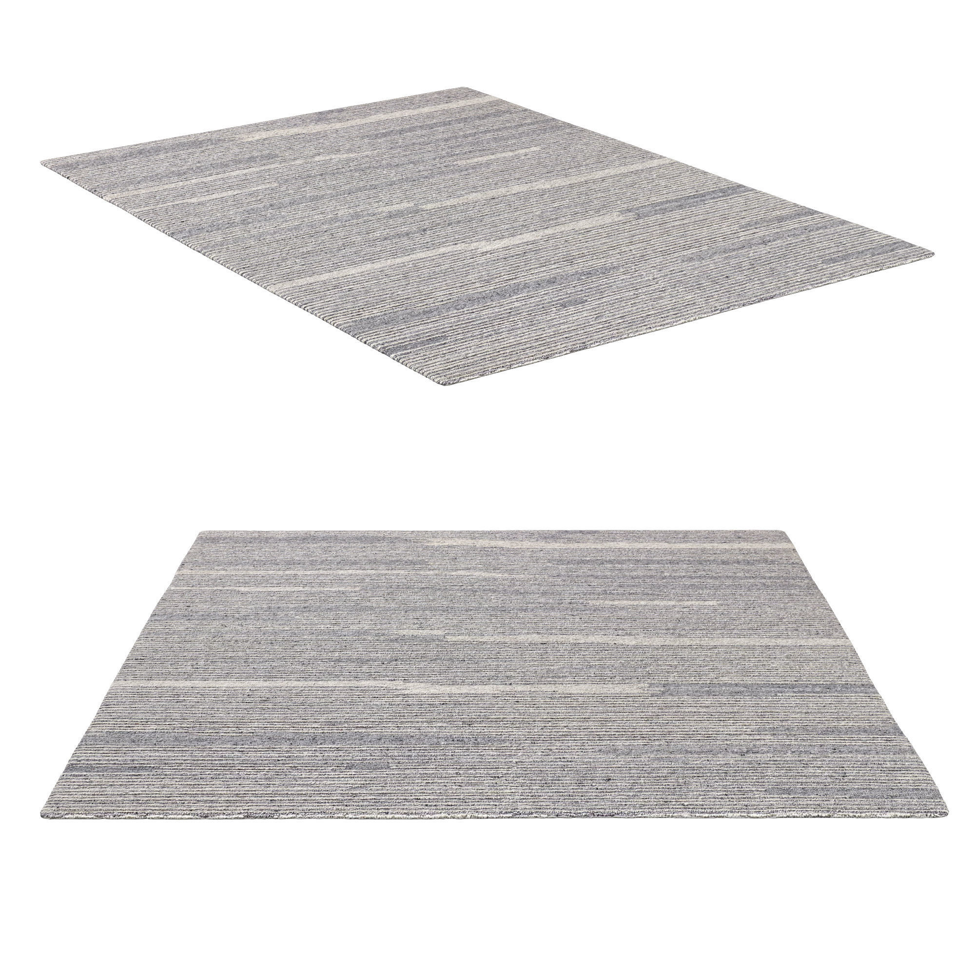 KIRAN HAND-KNOTTED WOOL and SILK RUG 3D model_1