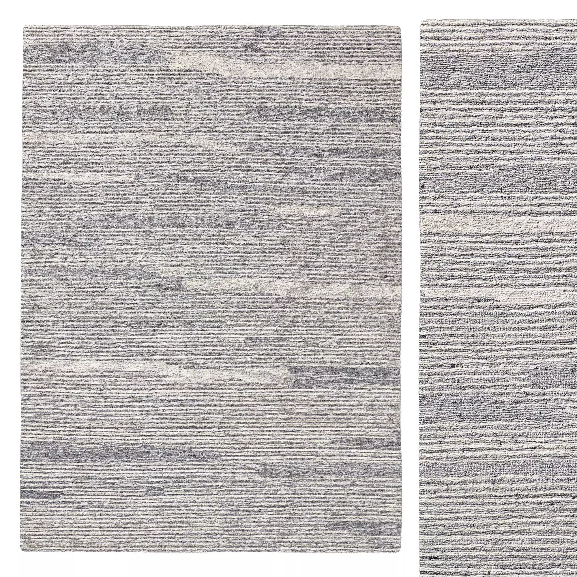 KIRAN HAND-KNOTTED WOOL and SILK RUG 3D model_0