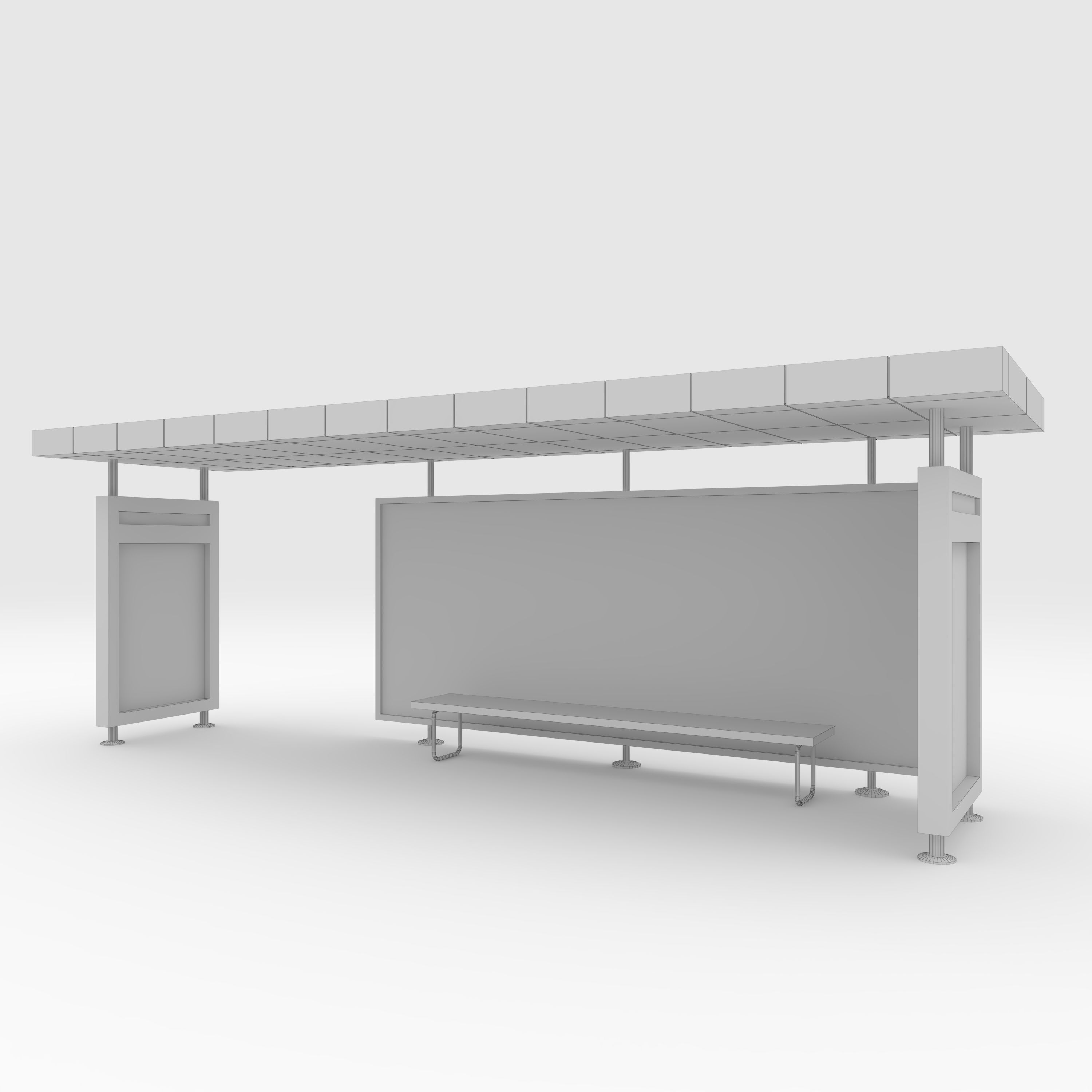 Bus Shelter 1 3D model_5