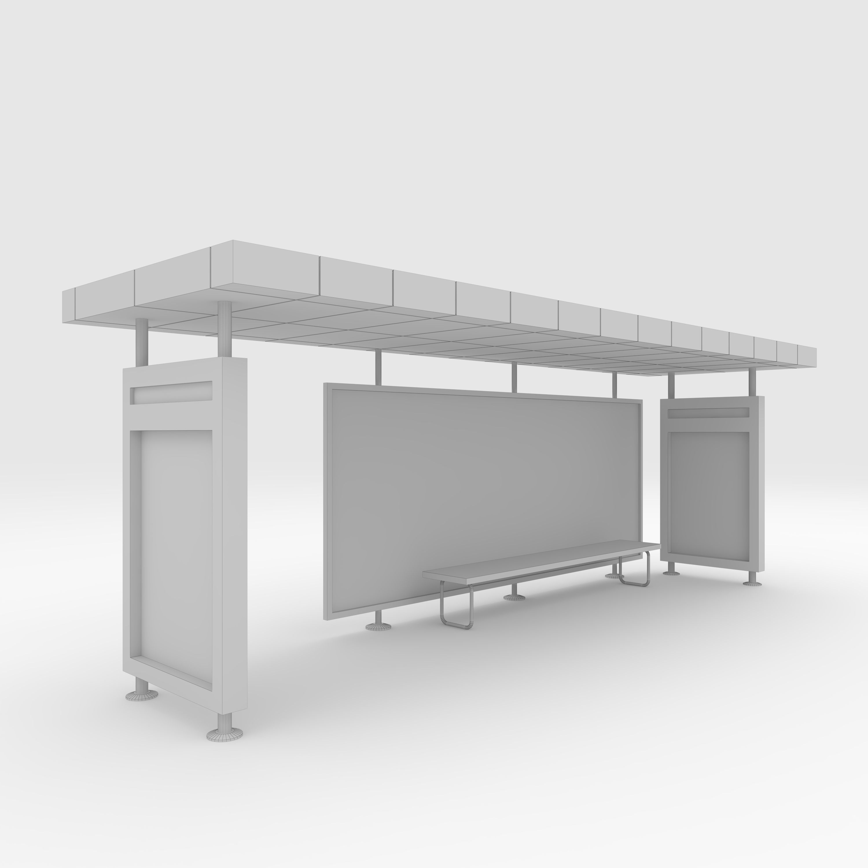 Bus Shelter 1 3D model_1