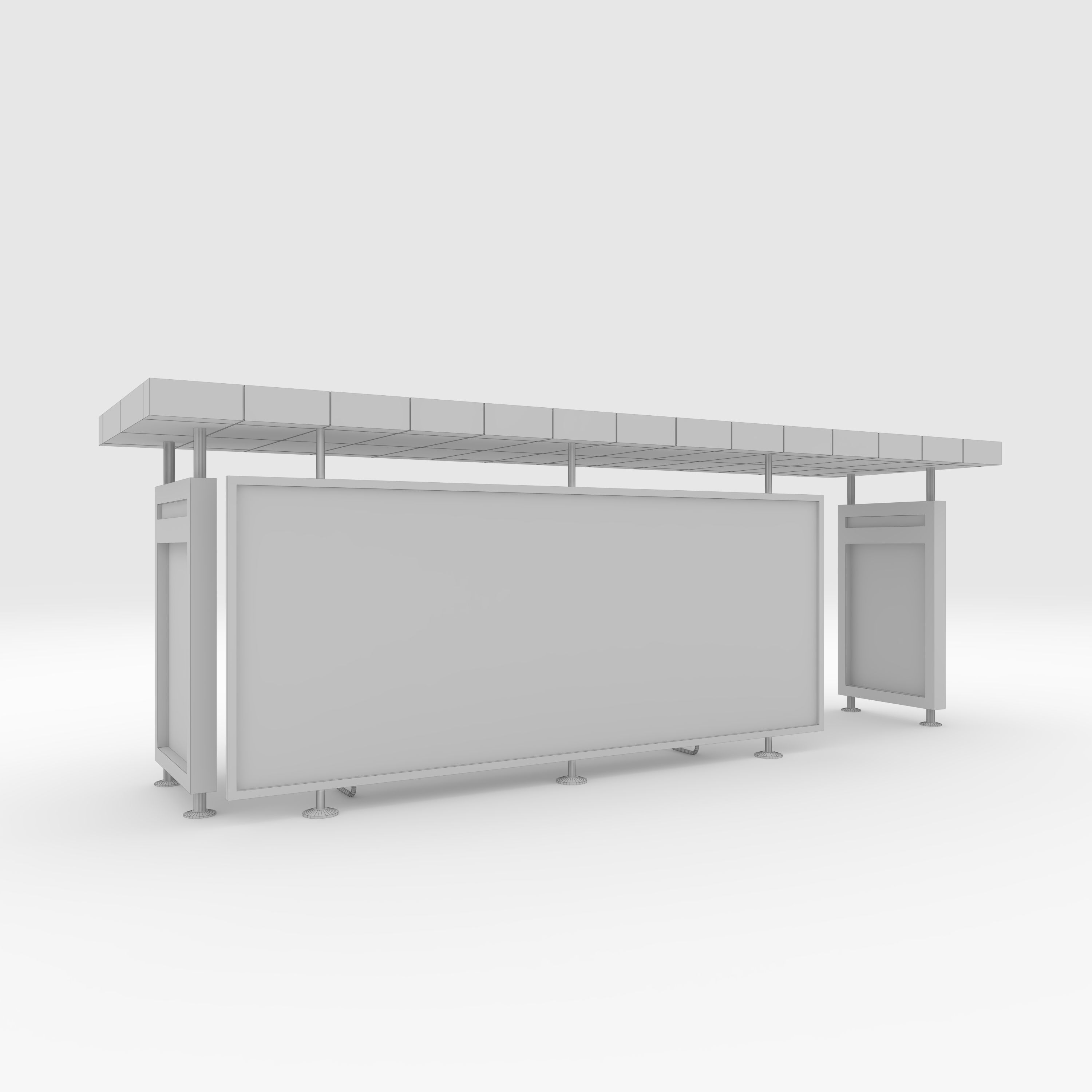 Bus Shelter 1 3D model_7