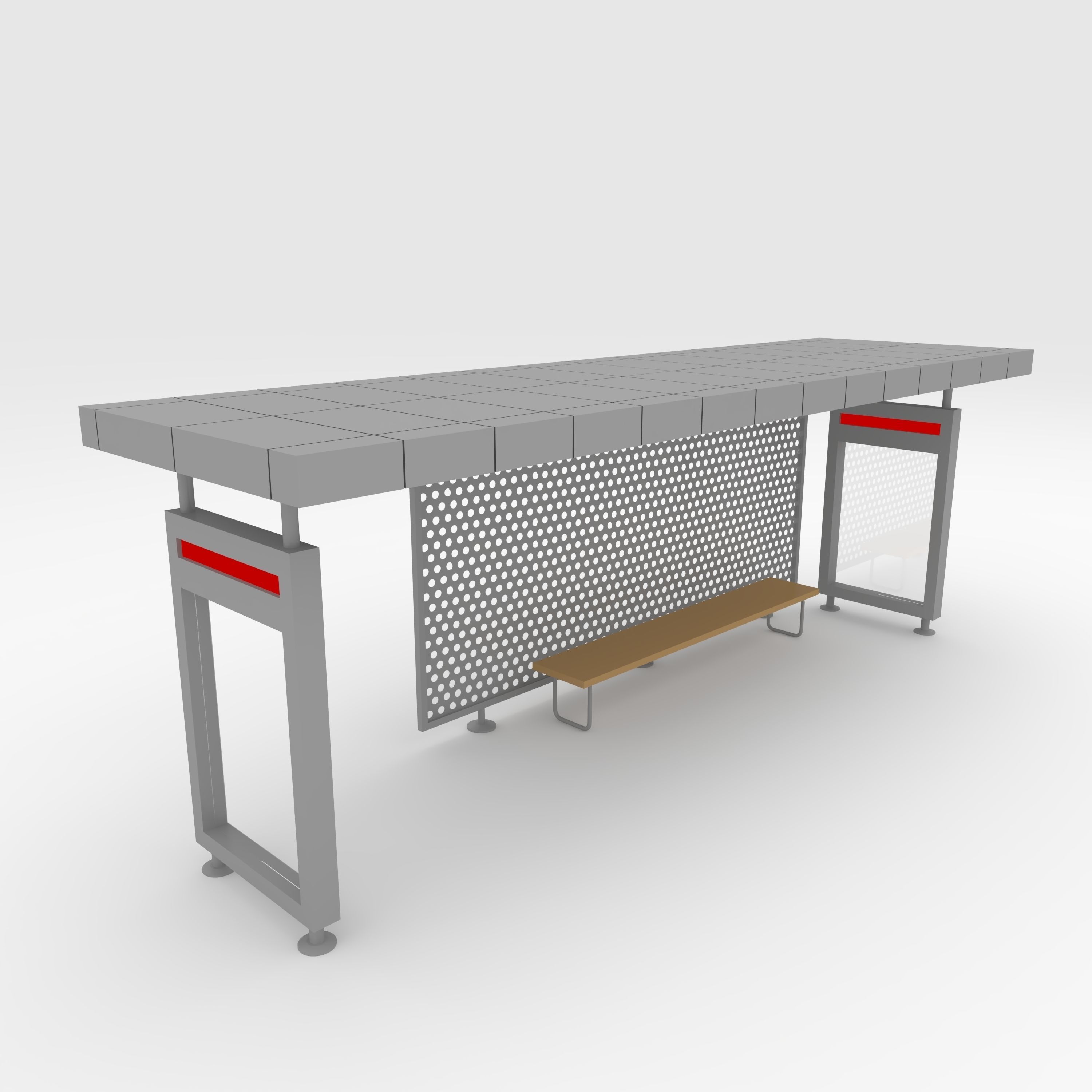 Bus Shelter 1 3D model_8